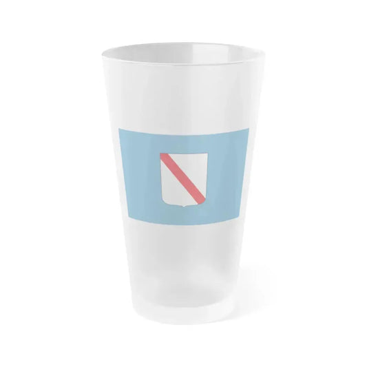 Flag of Campania Italy - Frosted Pint Glass 16oz 16oz Frosted - Go Mug Yourself