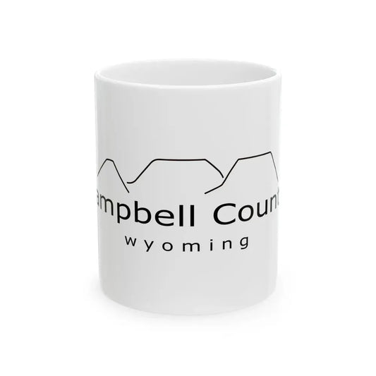 Flag of Campbell County Wyoming (United States) White Coffee Mug 11oz - Go Mug Yourself