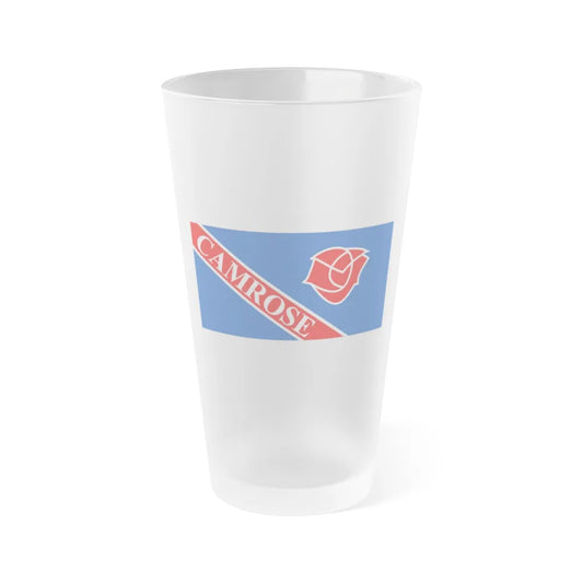 Flag of Camrose Alberta Canada - Frosted Pint Glass 16oz-16oz-Frosted-Go Mug Yourself