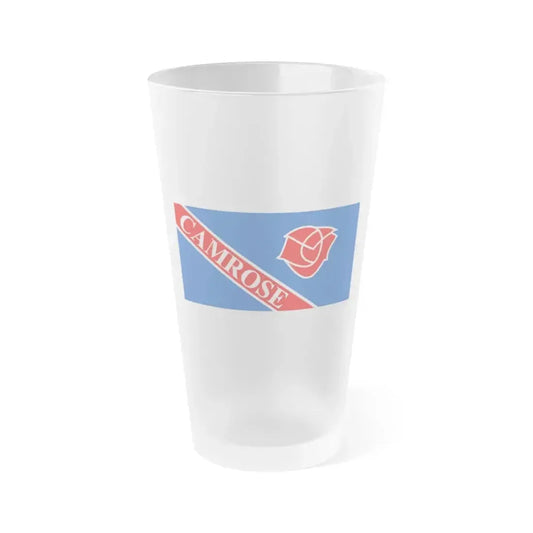 Flag of Camrose Alberta Canada - Frosted Pint Glass 16oz 16oz Frosted - Go Mug Yourself