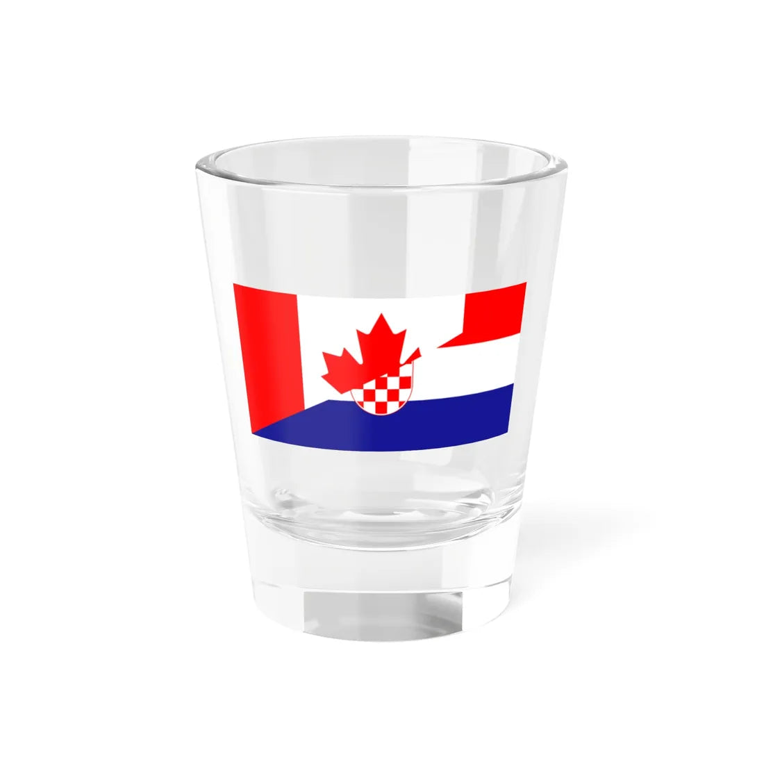 Flag of Canada and Croatia (Canada) Shot Glass 1.5oz 1.5oz - Go Mug Yourself