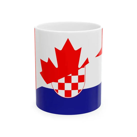 Flag of Canada and Croatia (Canada) White Coffee Mug 11oz - Go Mug Yourself