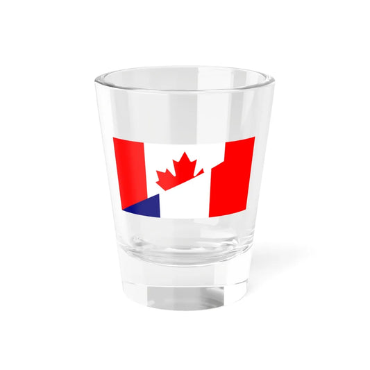 Flag of Canada and France (Canada) Shot Glass 1.5oz 1.5oz - Go Mug Yourself