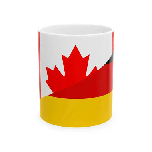 Flag of Canada and Germany (Canada) White Coffee Mug 11oz - Go Mug Yourself