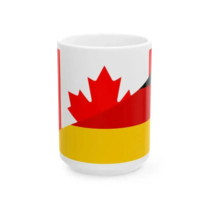 Flag of Canada and Germany (Canada) White Coffee Mug 15oz - Go Mug Yourself