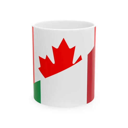 Flag of Canada and Italy (Canada) White Coffee Mug 11oz - Go Mug Yourself