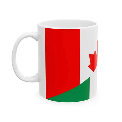 Flag of Canada and Italy (Canada) White Coffee Mug - Go Mug Yourself