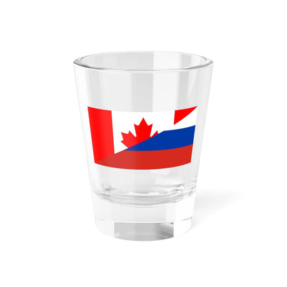 Flag of Canada and Russia (Canada) Shot Glass 1.5oz 1.5oz - Go Mug Yourself