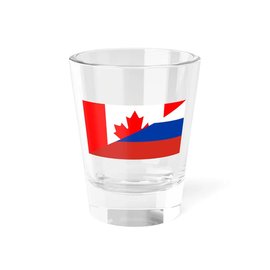 Flag of Canada and Russia (Canada) Shot Glass 1.5oz 1.5oz - Go Mug Yourself