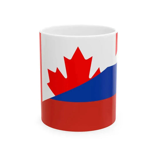Flag of Canada and Russia (Canada) White Coffee Mug 11oz - Go Mug Yourself
