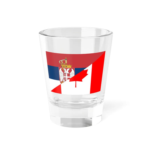 Flag of Canada and Serbia (Canada) Shot Glass 1.5oz 1.5oz - Go Mug Yourself
