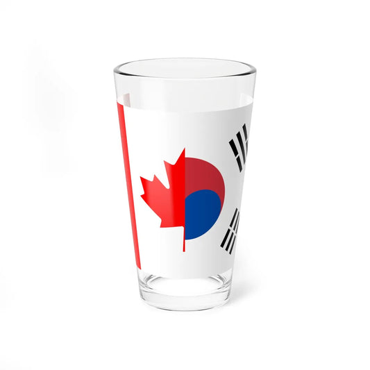 Flag of Canada and South Korea (Canada) Pint Glass 16oz 16oz - Go Mug Yourself