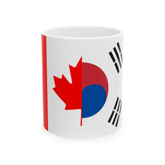 Flag of Canada and South Korea (Canada) White Coffee Mug 11oz - Go Mug Yourself