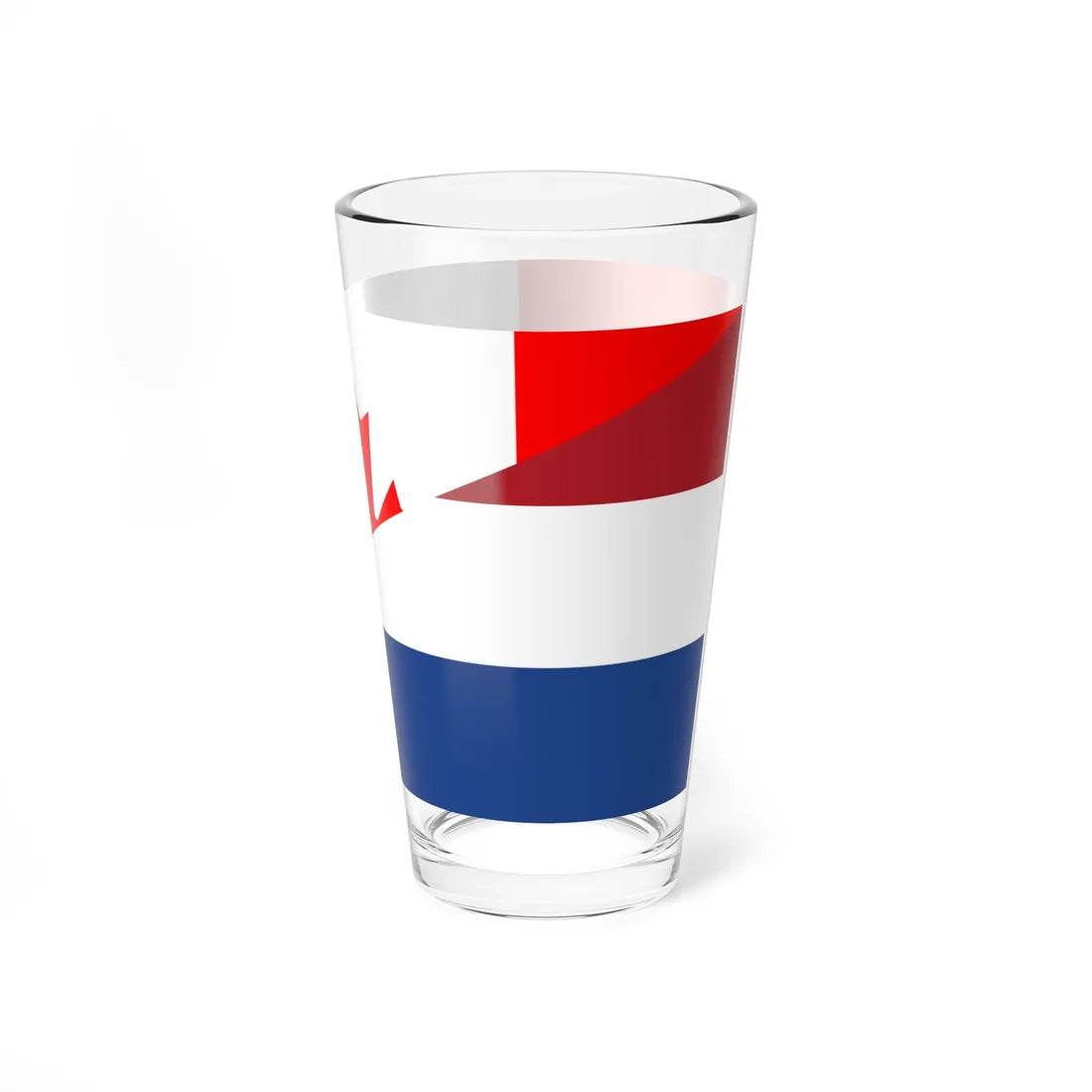Flag of Canada and the Netherlands (Canada) Pint Glass 16oz - Go Mug Yourself