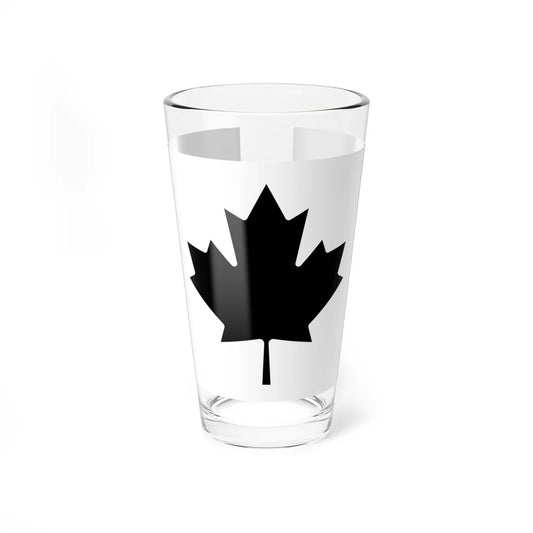 Flag of Canada black and white (Canada) Pint Glass 16oz 16oz - Go Mug Yourself