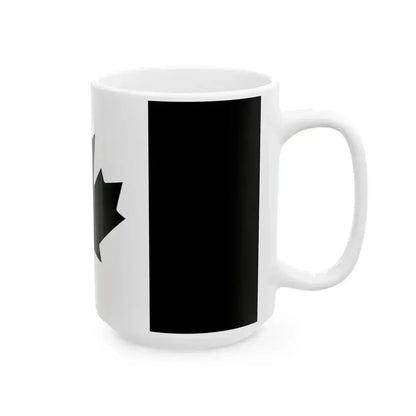 Flag of Canada black and white (Canada) White Coffee Mug - Go Mug Yourself