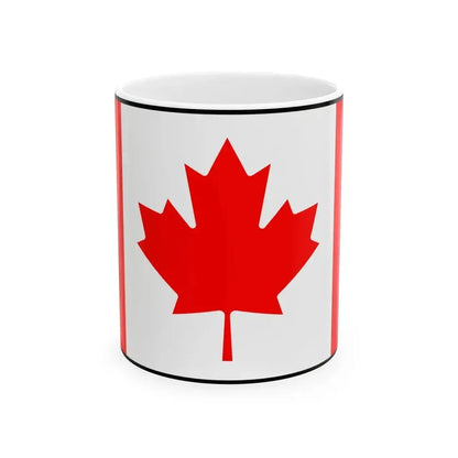 Flag of Canada bordered (Canada) White Coffee Mug 11oz - Go Mug Yourself