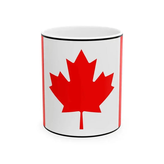 Flag of Canada bordered (Canada) White Coffee Mug 11oz - Go Mug Yourself