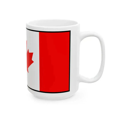 Flag of Canada bordered (Canada) White Coffee Mug - Go Mug Yourself