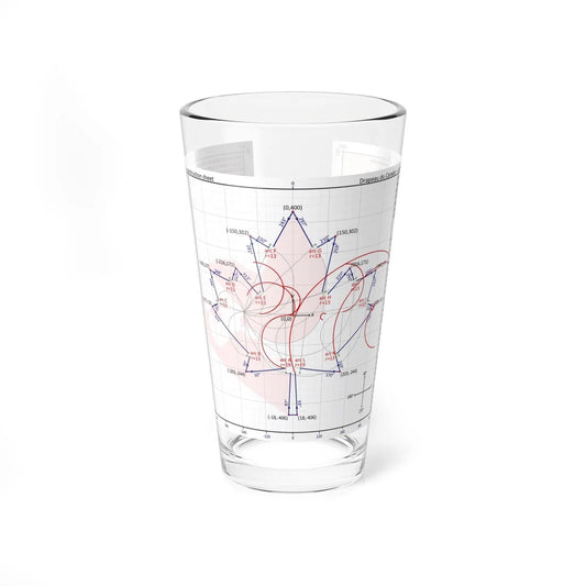 Flag of Canada construction sheet - leaf geometry (Canada) Pint Glass 16oz 16oz - Go Mug Yourself