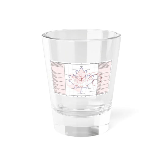 Flag of Canada construction sheet - leaf geometry (Canada) Shot Glass 1.5oz 1.5oz - Go Mug Yourself