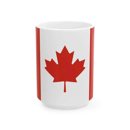 Flag of Canada Pantone 3-2 (Canada) White Coffee Mug 15oz - Go Mug Yourself