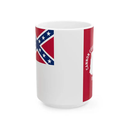 Flag of Cannon County Tennessee (United States) White Coffee Mug 15oz - Go Mug Yourself
