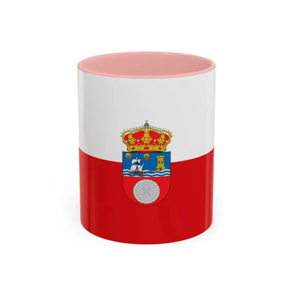 Flag of Cantabria Spain - Accent Coffee Mug 11oz Pink - Go Mug Yourself