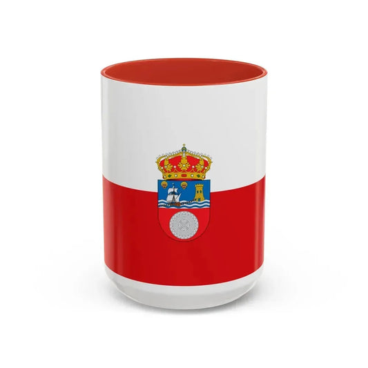 Flag of Cantabria Spain - Accent Coffee Mug 15oz Red - Go Mug Yourself