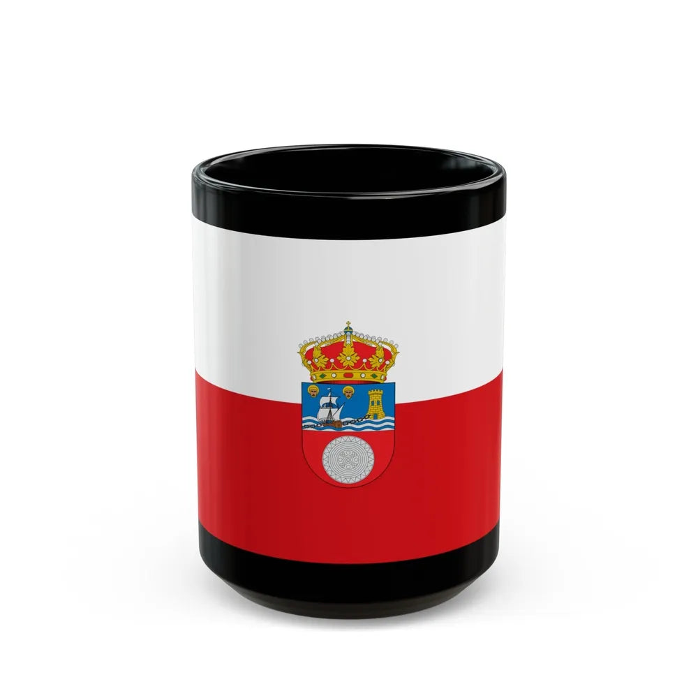 Flag of Cantabria Spain - Black Coffee Mug-15oz-Go Mug Yourself