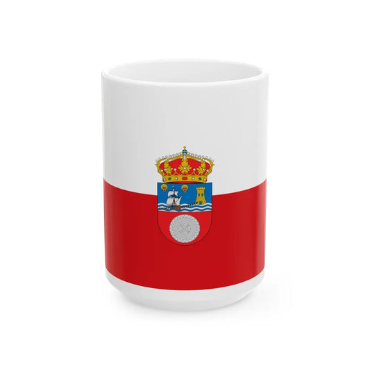 Flag of Cantabria Spain - White Coffee Mug-15oz-Go Mug Yourself