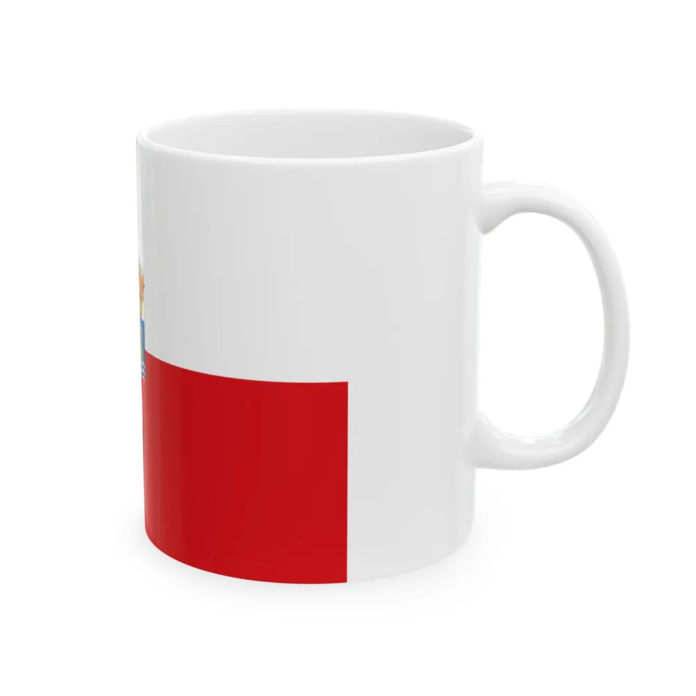 Flag of Cantabria Spain - White Coffee Mug-Go Mug Yourself