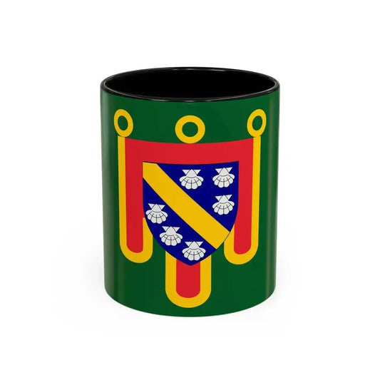 Flag of Cantal France 2 - Accent Coffee Mug 11oz Black - Go Mug Yourself