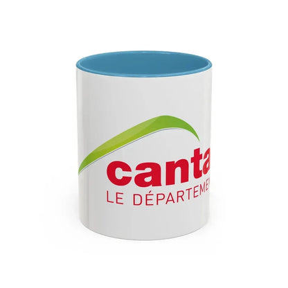 Flag of Cantal France - Accent Coffee Mug 11oz Light Blue - Go Mug Yourself