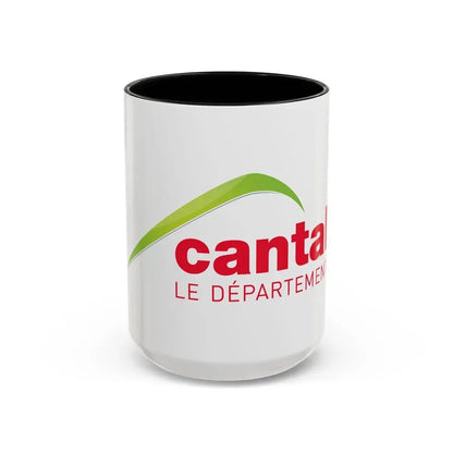 Flag of Cantal France - Accent Coffee Mug 15oz Black - Go Mug Yourself