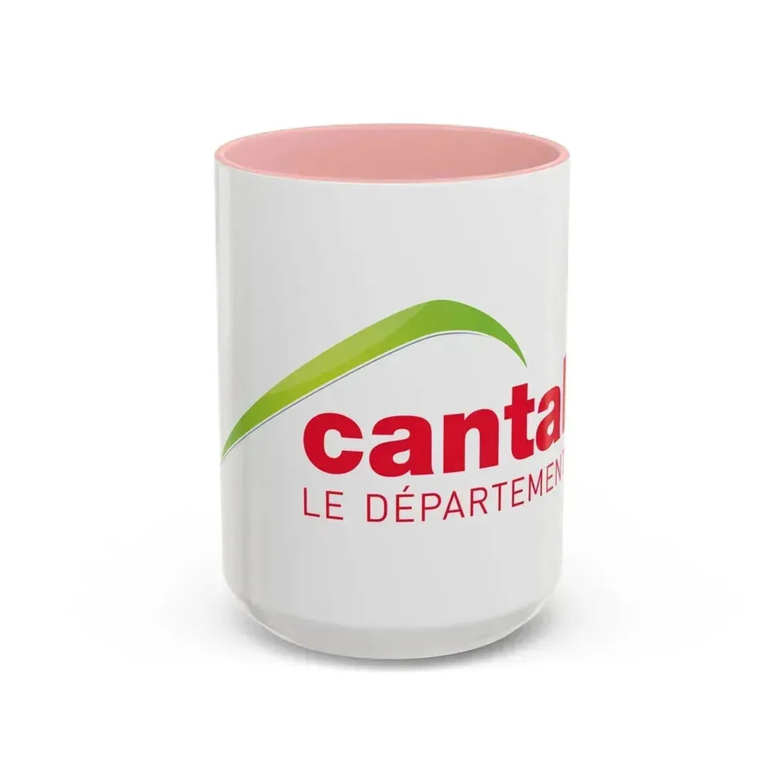 Flag of Cantal France - Accent Coffee Mug 15oz Pink - Go Mug Yourself