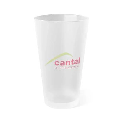 Flag of Cantal France - Frosted Pint Glass 16oz 16oz Frosted - Go Mug Yourself