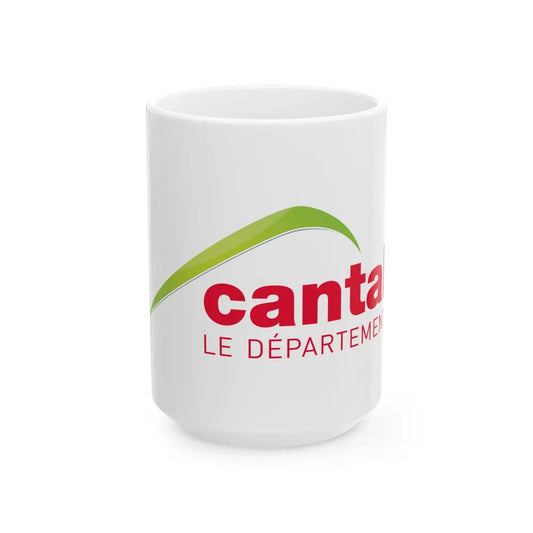 Flag of Cantal France - White Coffee Mug-15oz-Go Mug Yourself