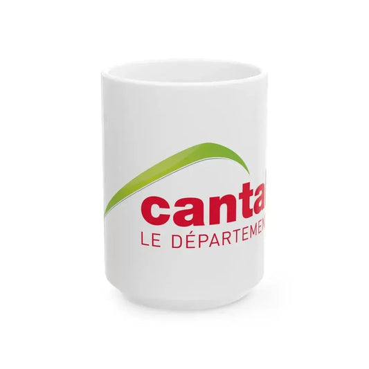 Flag of Cantal France - White Coffee Mug 15oz - Go Mug Yourself