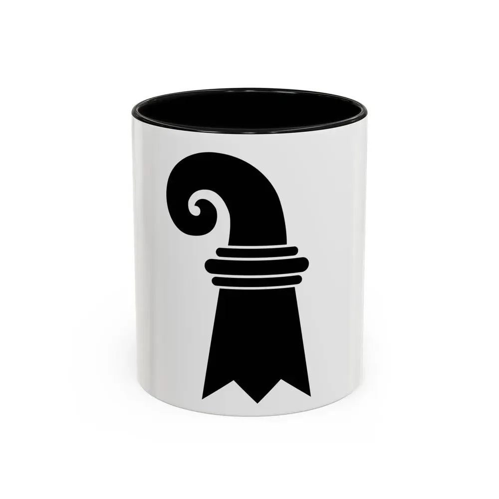Flag of Canton of Basel Switzerland - Accent Coffee Mug 11oz Black - Go Mug Yourself