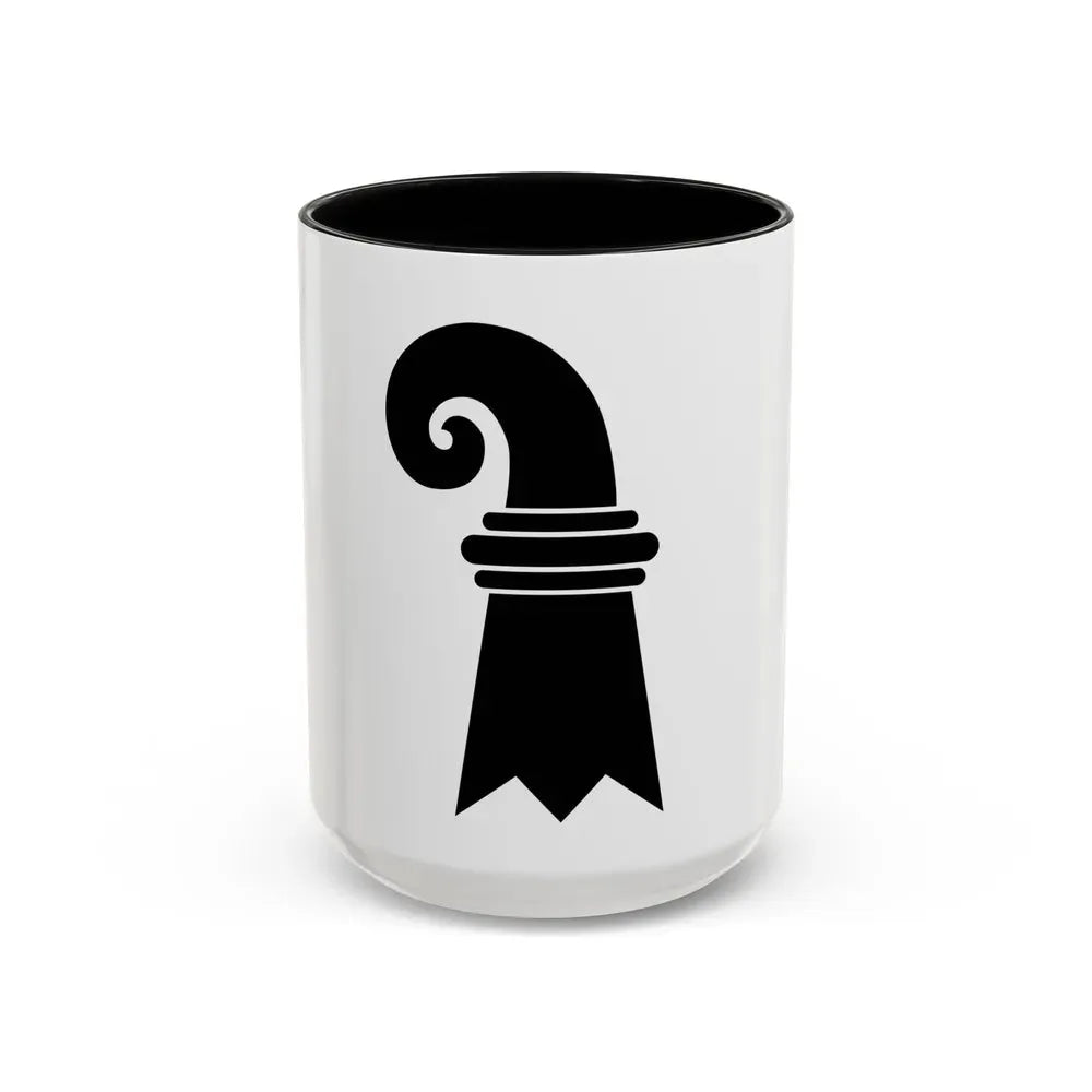 Flag of Canton of Basel Switzerland - Accent Coffee Mug 15oz Black - Go Mug Yourself