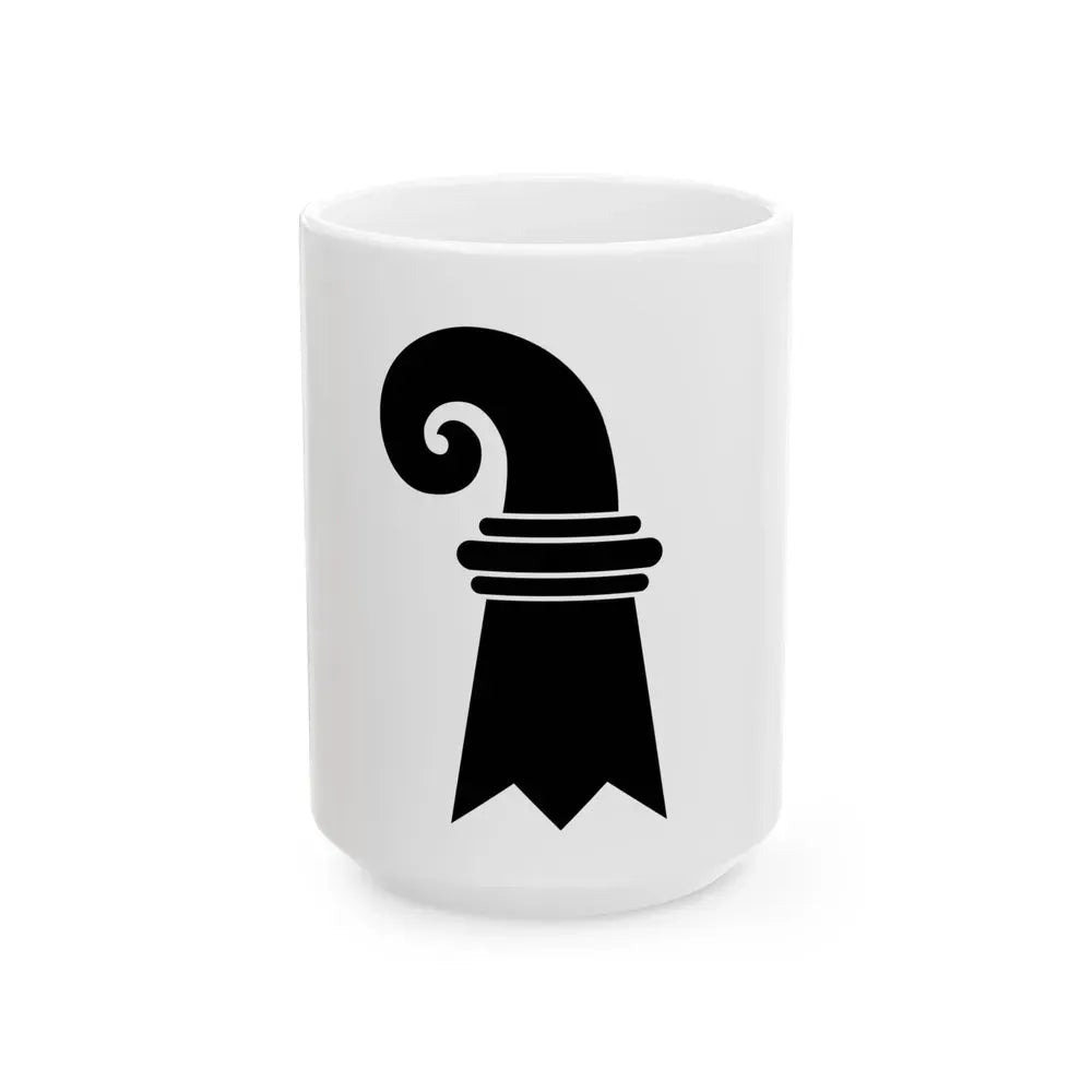Flag of Canton of Basel Switzerland - White Coffee Mug 15oz - Go Mug Yourself