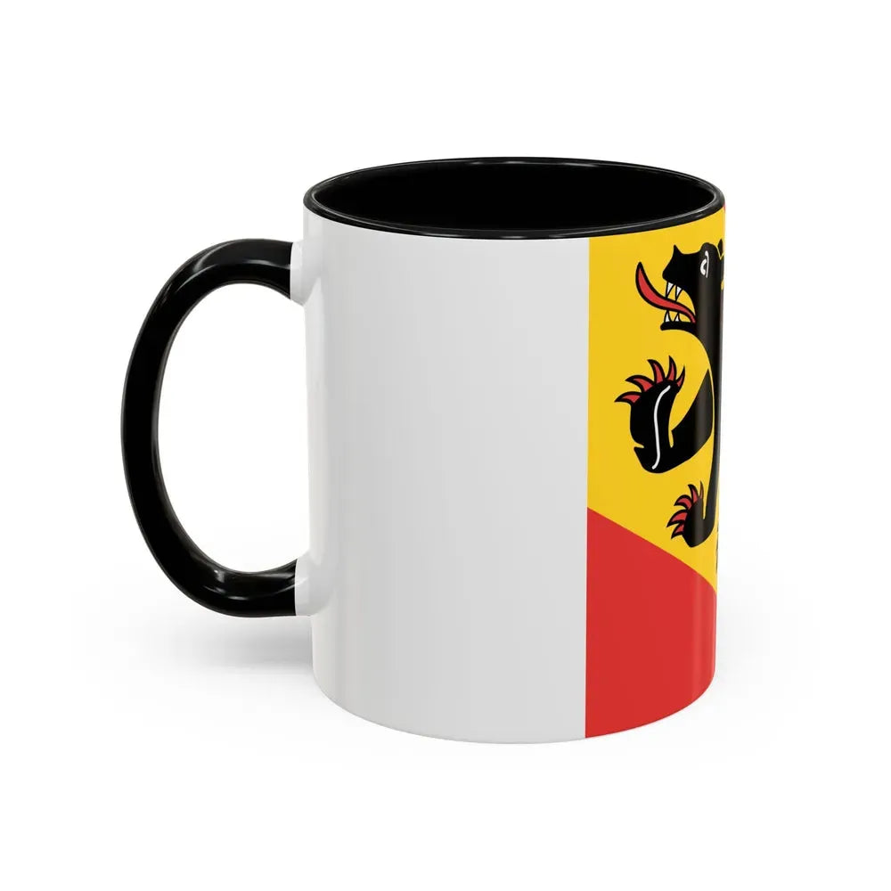 Flag of Canton of Bern Switzerland - Accent Coffee Mug - Go Mug Yourself