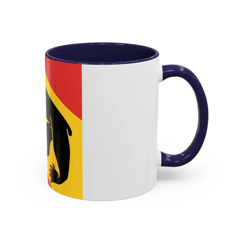 Flag of Canton of Bern Switzerland - Accent Coffee Mug - Go Mug Yourself