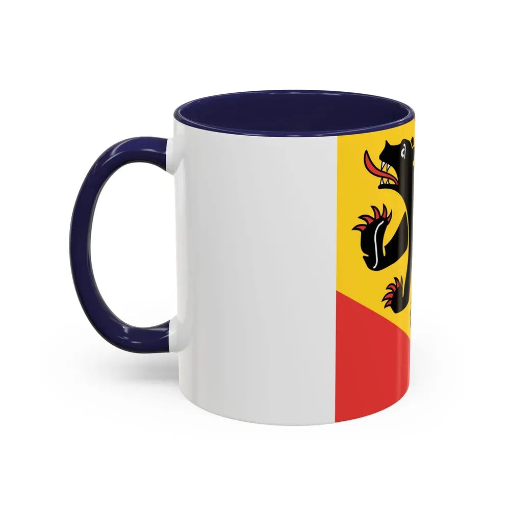 Flag of Canton of Bern Switzerland - Accent Coffee Mug - Go Mug Yourself