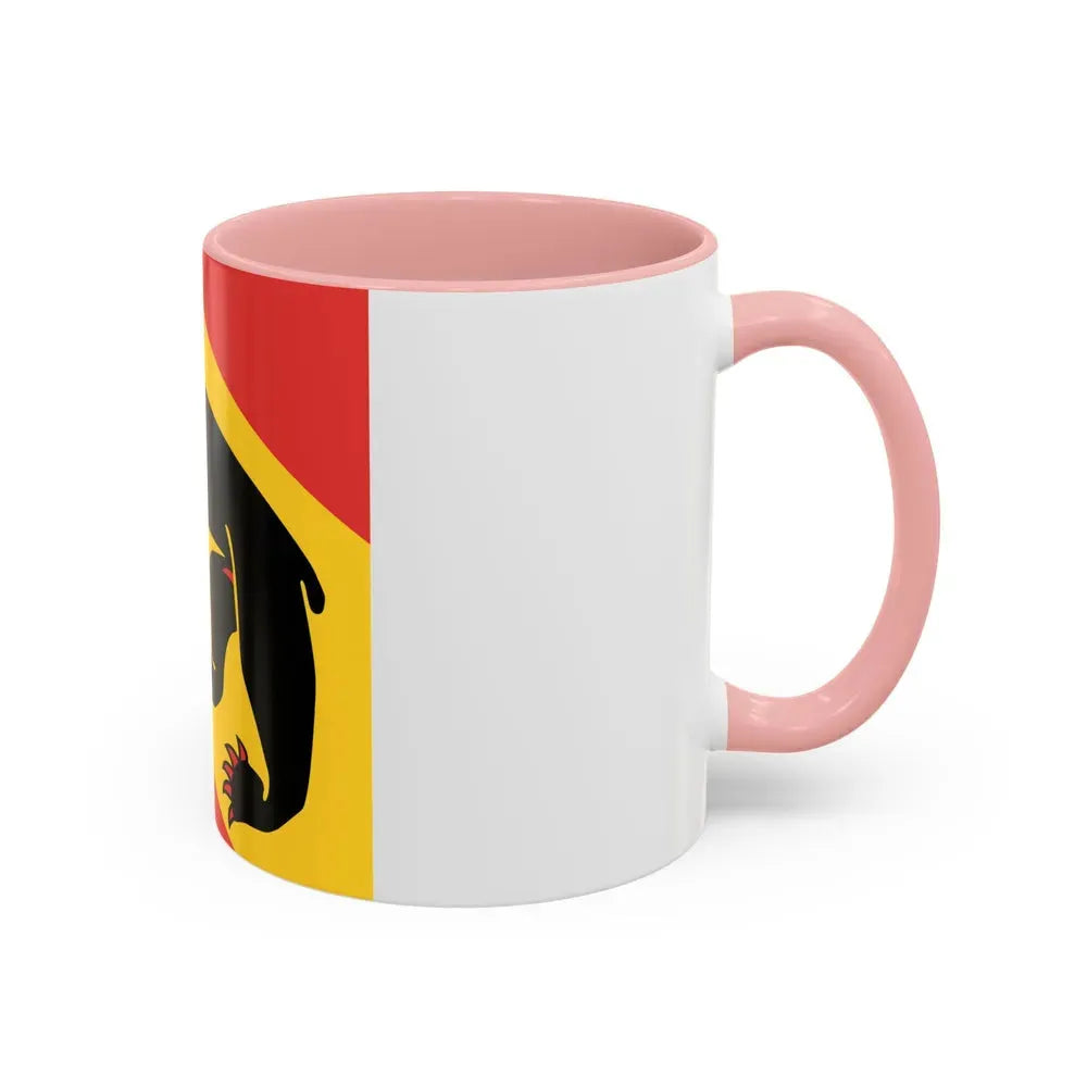 Flag of Canton of Bern Switzerland - Accent Coffee Mug - Go Mug Yourself