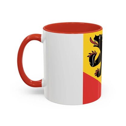 Flag of Canton of Bern Switzerland - Accent Coffee Mug - Go Mug Yourself