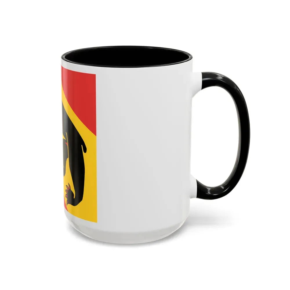 Flag of Canton of Bern Switzerland - Accent Coffee Mug - Go Mug Yourself