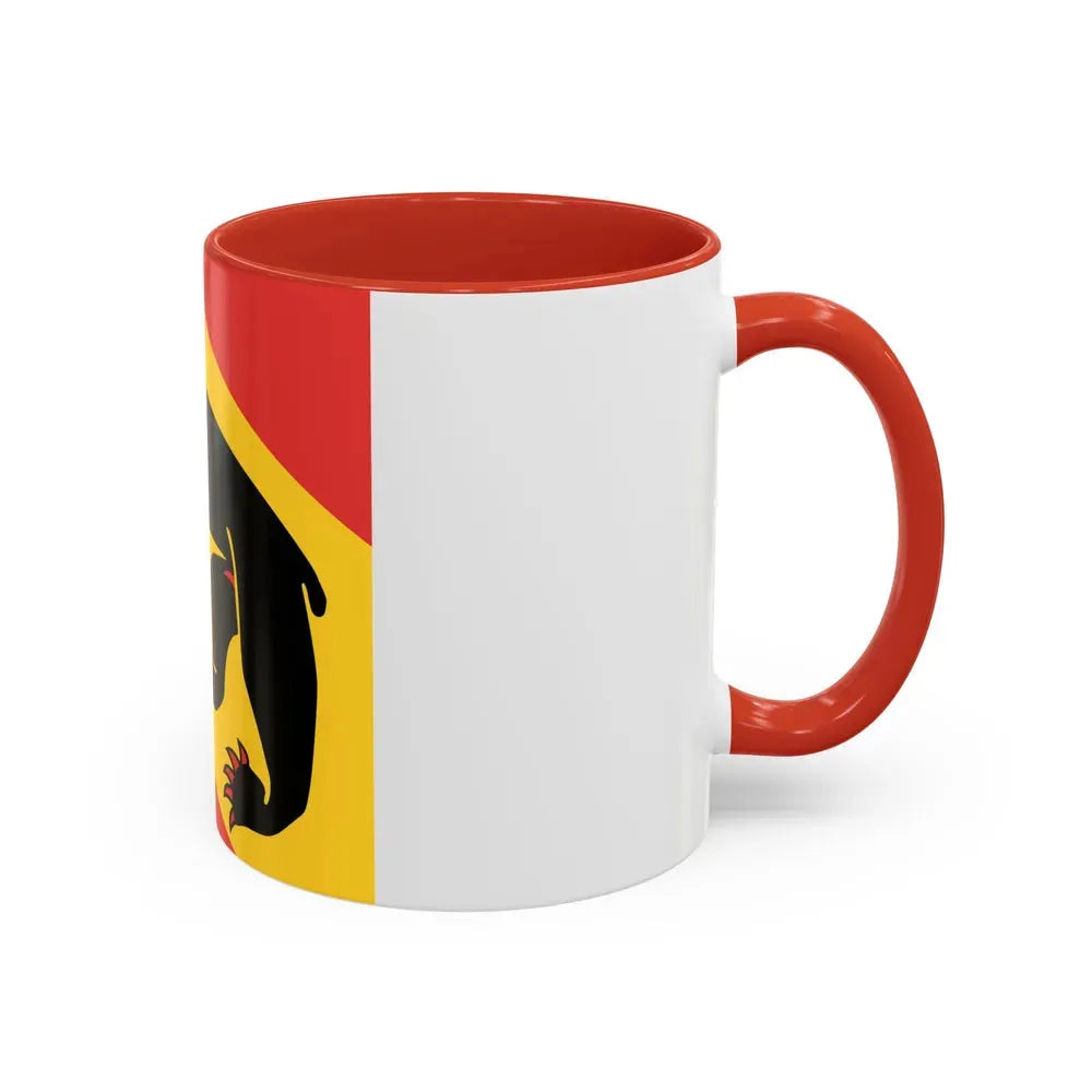 Flag of Canton of Bern Switzerland - Accent Coffee Mug - Go Mug Yourself