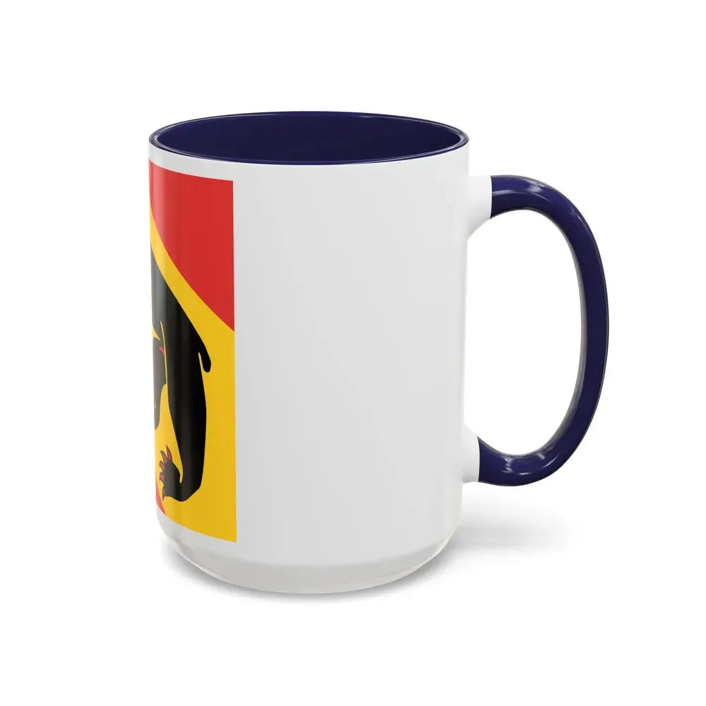 Flag of Canton of Bern Switzerland - Accent Coffee Mug - Go Mug Yourself